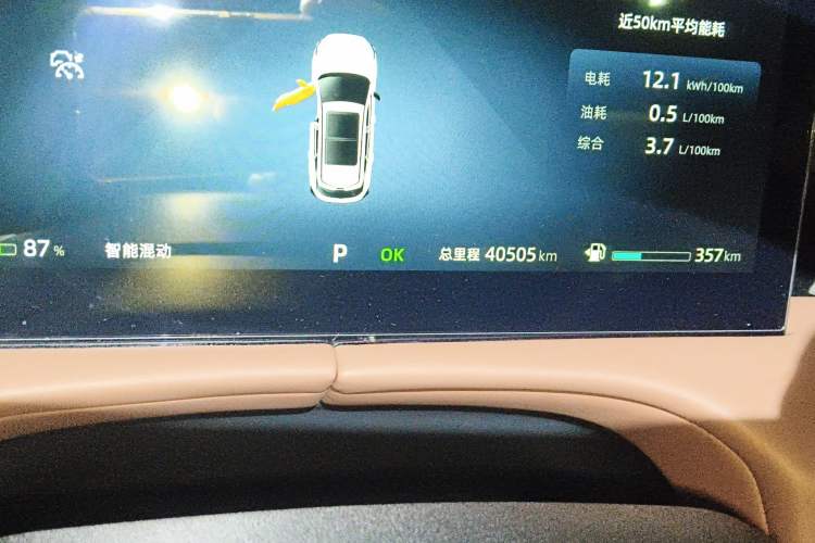 Used CHANGAN UNI-Z New Energy 2024 Blue Whale Smart Electric iDD 125km Beyond Edition Odometer Close Up