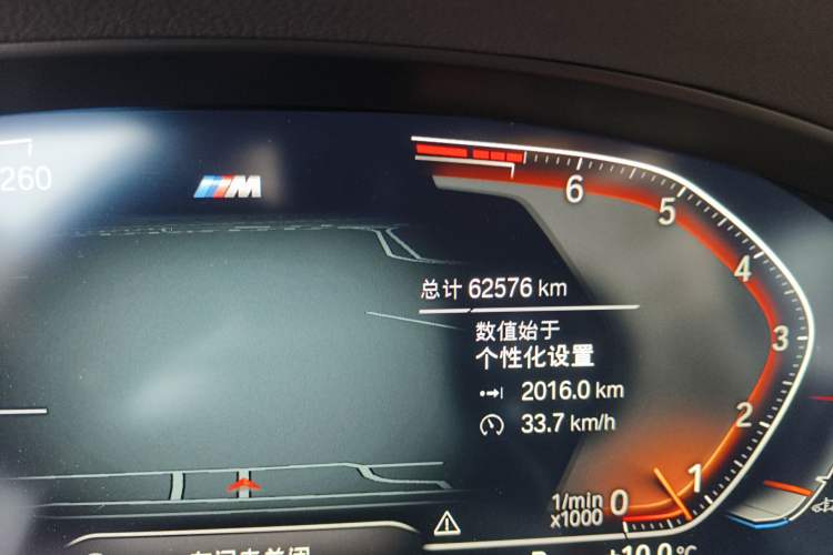 Used BMW X4 2022 xDrive 30i M Sport Package Odometer Close Up