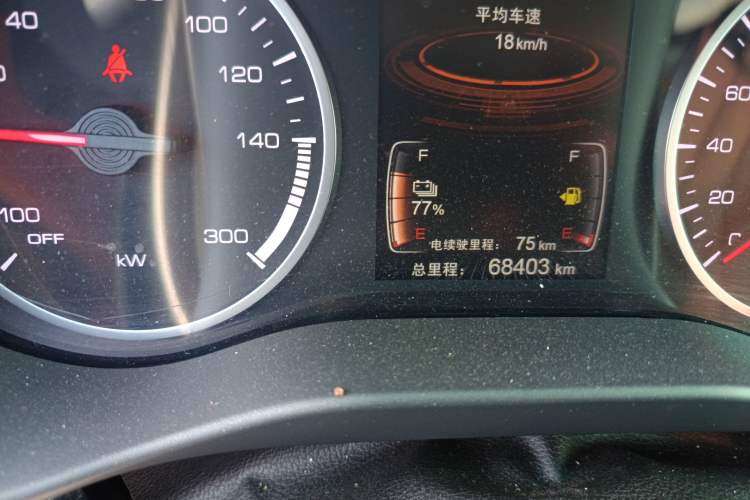 Used BYD Qin New Energy 2017 Qin 1.5T 100 Odometer Close Up