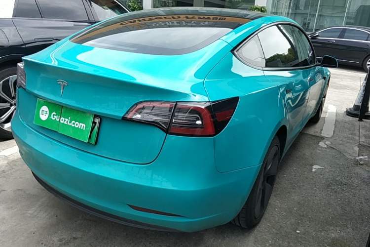 Used Tesla Model 3 2021 Standard Range Rear-Wheel Drive Upgraded Version 3D6 Rear Right 45 Deg