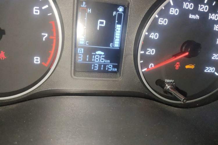 Used Kia Pegas 2019 1.4L Automatic Value Edition National Emission Standard V Odometer Close Up