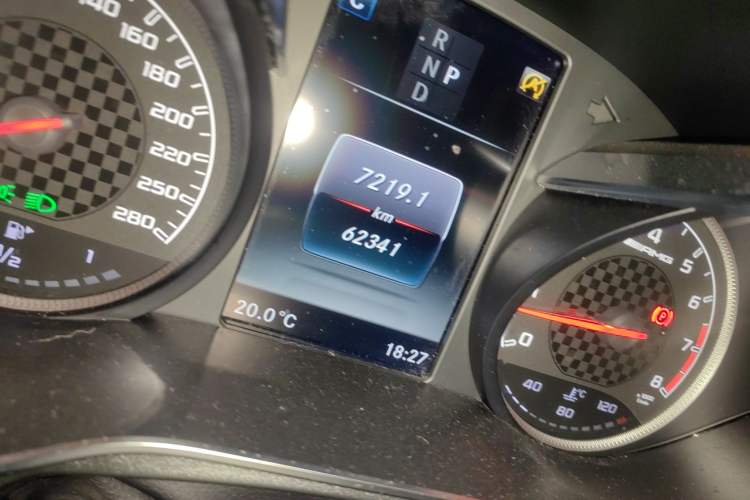 Used Mercedes-Benz GLC Coupe AMG 2017 AMG GLC 43 4MATIC Coupe SUV Odometer Close Up