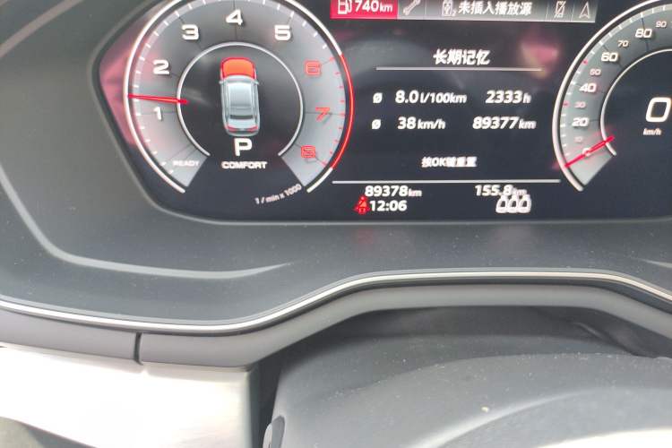 Used Audi A4L 2022 40 TFSI Luxury Dynamic Model Odometer Close Up