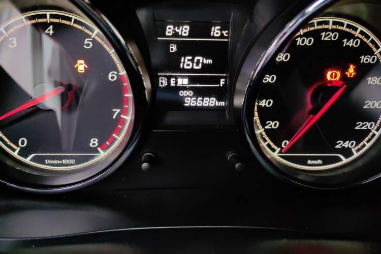 Used FAW Junpai A70 2016 1.6L Manual Tech Model Odometer Close Up