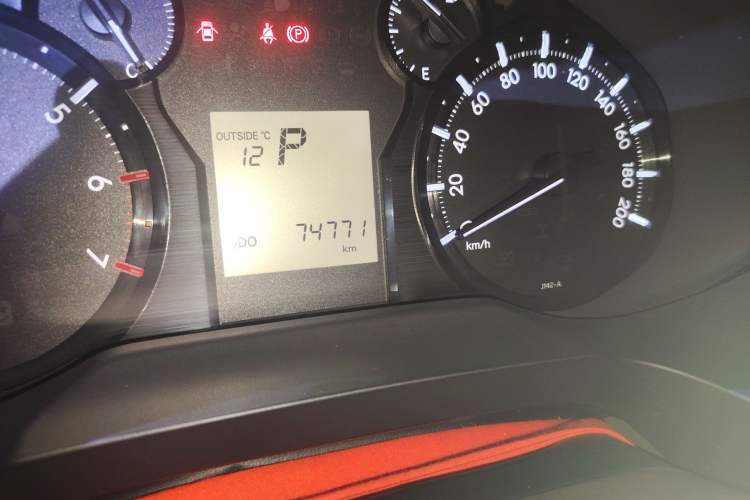 Used Toyota Prado  Odometer Close Up