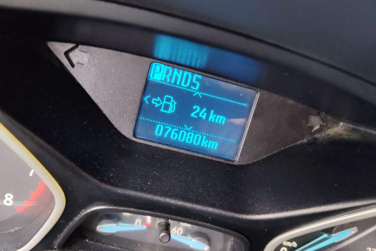 Used Ford Focus 2015 Sedan 1.6L Automatic Comfort Model Odometer Close Up