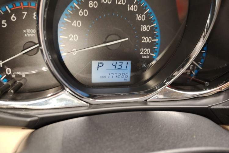 Used Toyota Vios FS 2017 1.5L CVT Fengchi Edition Odometer Close Up