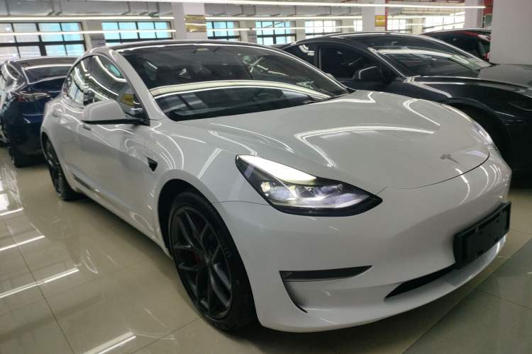 Used Tesla Model 3 2021 Performance High-Performance All-Wheel-Drive Version Front Right 45 Deg