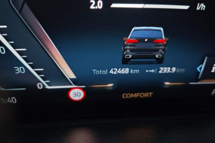 Used BMW X5 2023 xDrive 40Li M Sport Night Edition Package Odometer Close Up