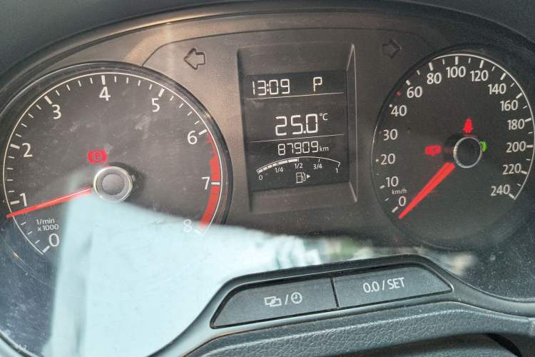 Used Volkswagen Polo 2016 1.4L Automatic Trendy Model Odometer Close Up