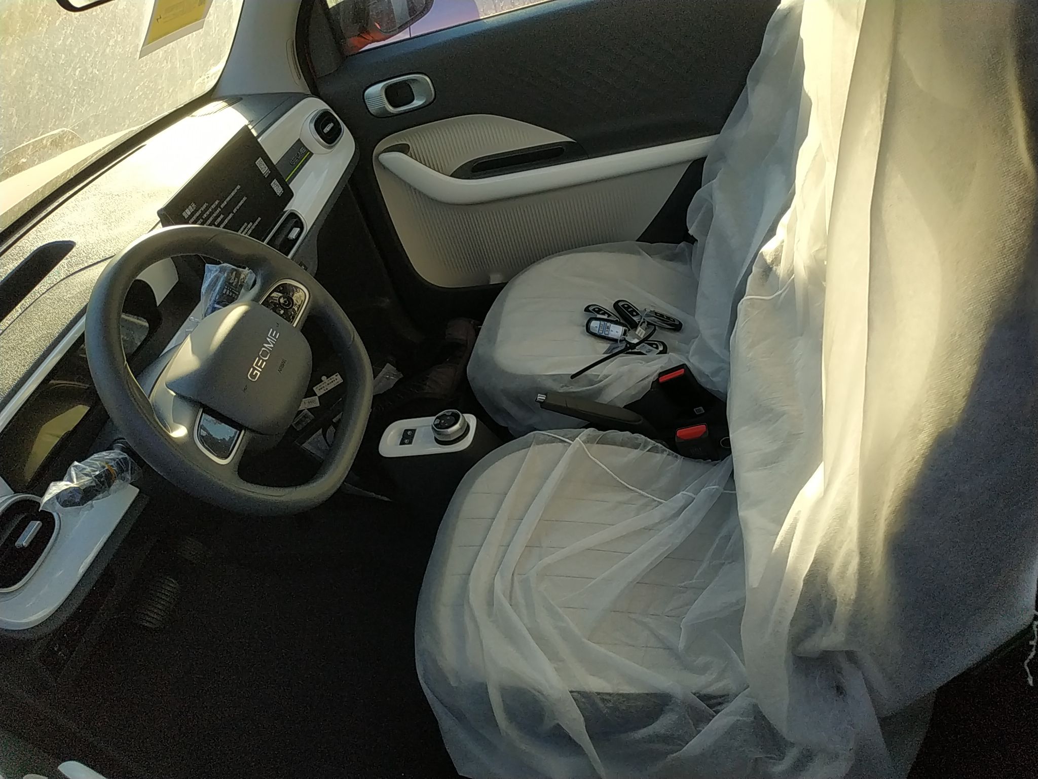 المقاعد الأمامية داخل السيارة