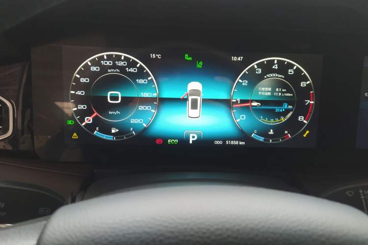 Used JETOUR X90 2020 1.6T DCT Shadow Edition 5 Seats Instrument Cluster