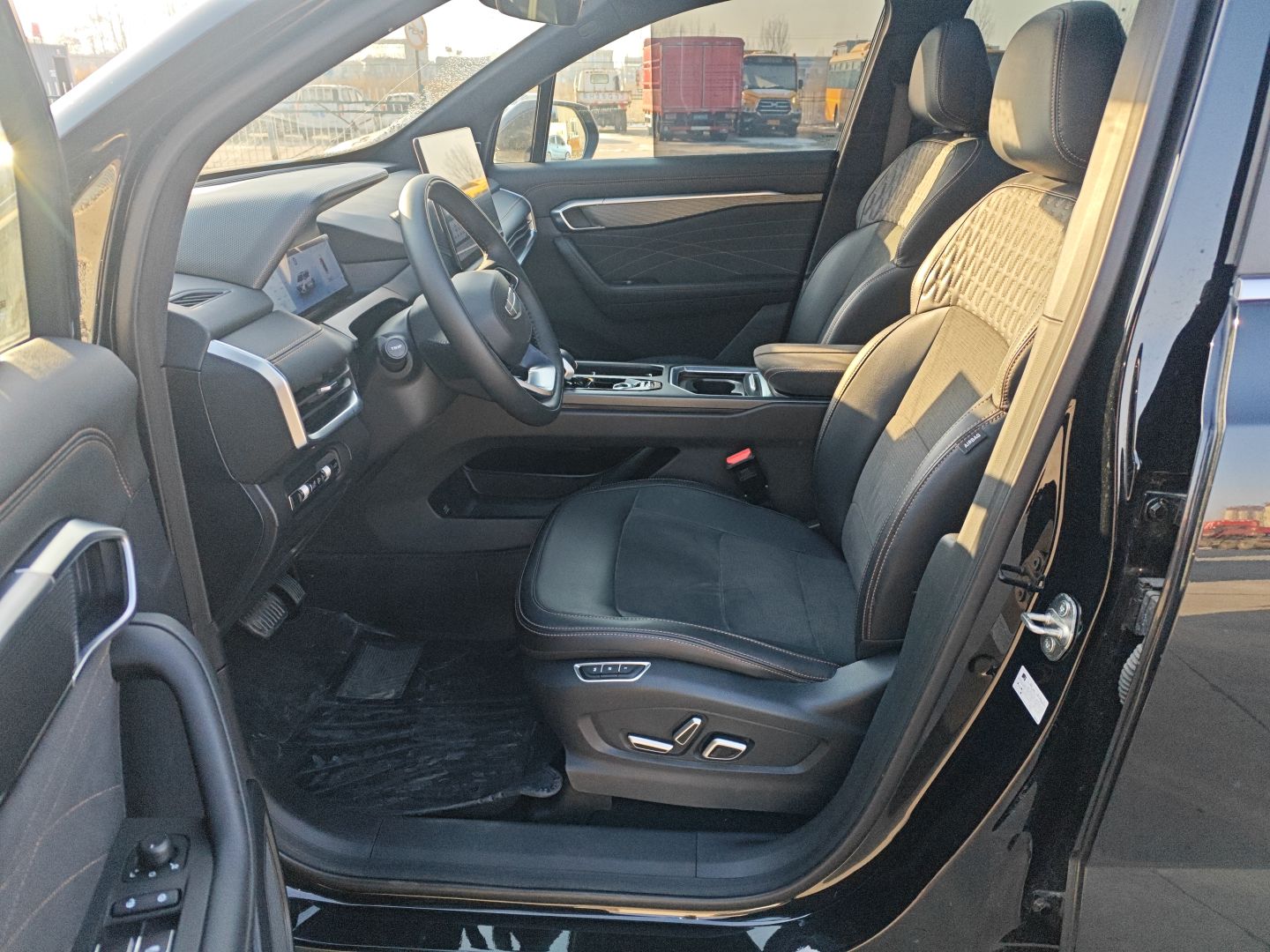 المقاعد الأمامية داخل السيارة