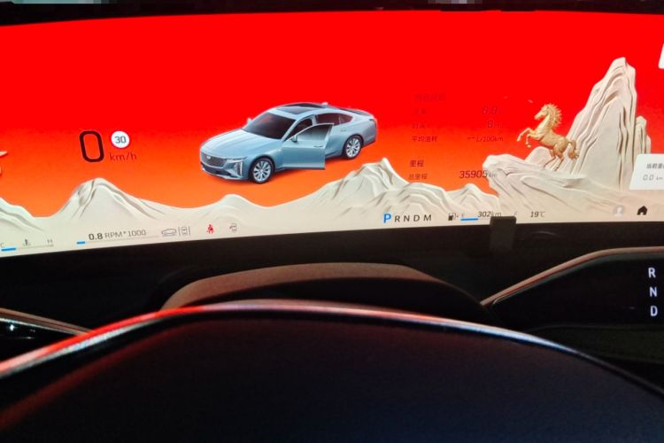 Used Cadillac CT6 2023 28T Prestige Model Odometer Close Up