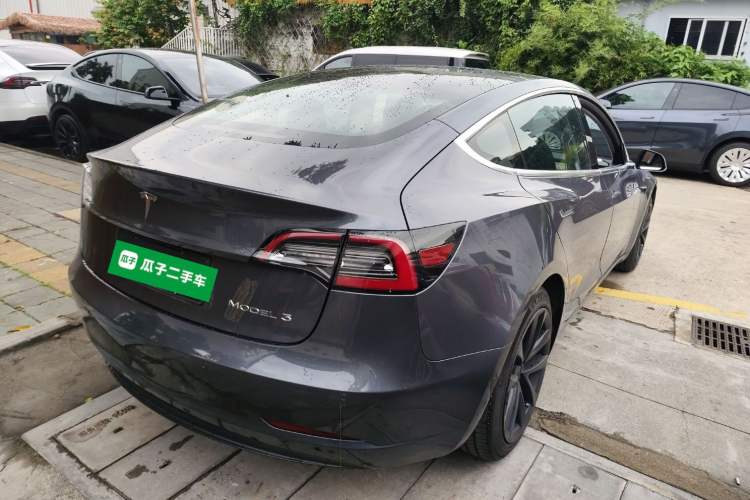 Used Tesla Model 3 2020 Refreshed Version Long-Range Rear-Wheel Drive Rear Right 45 Deg