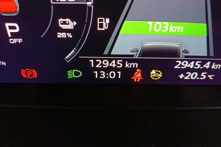 Used Audi Q4 e-tron 2024 40 e-tron Boundary Edition Odometer Close Up