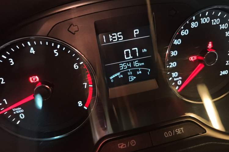 Used Volkswagen Polo 2018 1.5L Automatic Enjoyment Model Odometer Close Up