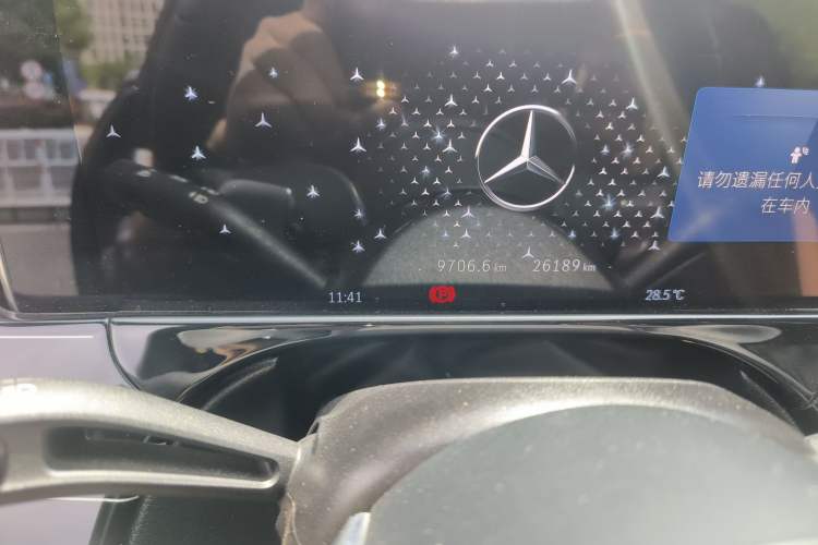 Used Mercedes-Benz E-Class 2024 E 260 L Odometer Close Up