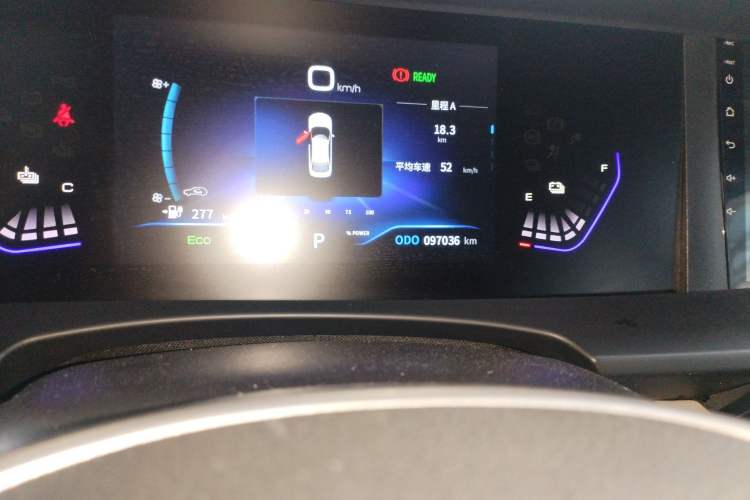 Used Dongfeng Aeolus E70 2022 500 Ultra-Enjoyment Edition Odometer Close Up