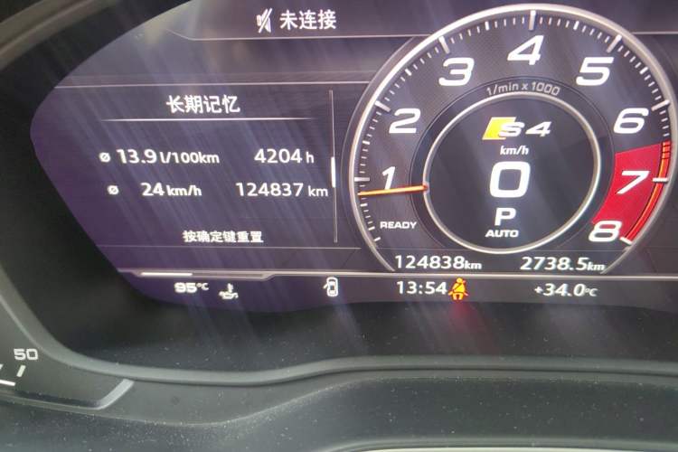 Used Audi S4 2018 S4 3.0TFSI Odometer Close Up