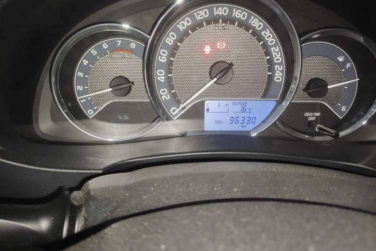 Used Toyota Corolla 2014 1.6L Manual GL Odometer Close Up