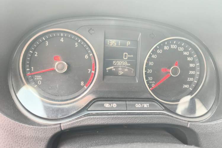 Used Volkswagen Polo 2016 1.6L Automatic Comfort Model Odometer Close Up