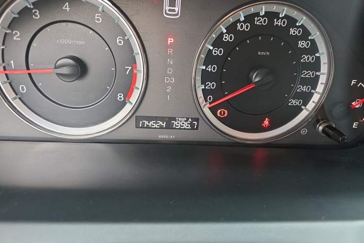 Used Honda Accord 2012 2.0L SE Odometer Close Up