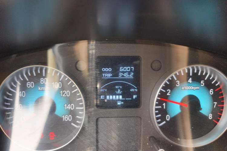 Used Jinbei Hiace X30 2024 1.5L Wealthy Van Model 2/5 Seats with Front-Mounted Air Conditioning Odometer Close Up