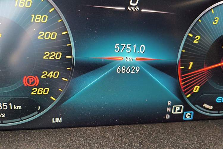 Used Mercedes-Benz C-Class 2021 C 260 Coupe Odometer Close Up