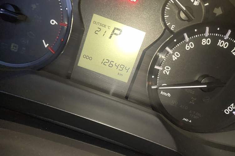 Used Toyota Prado  Odometer Close Up