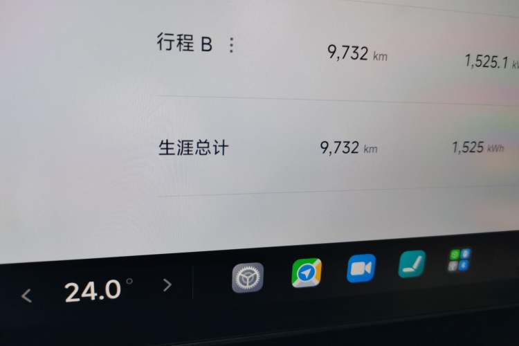 Used Xiaomi Auto SU7 2024 Rear-Drive Ultra-Long Range Advanced Pro-Level Intelligent Driving Version Odometer Close Up