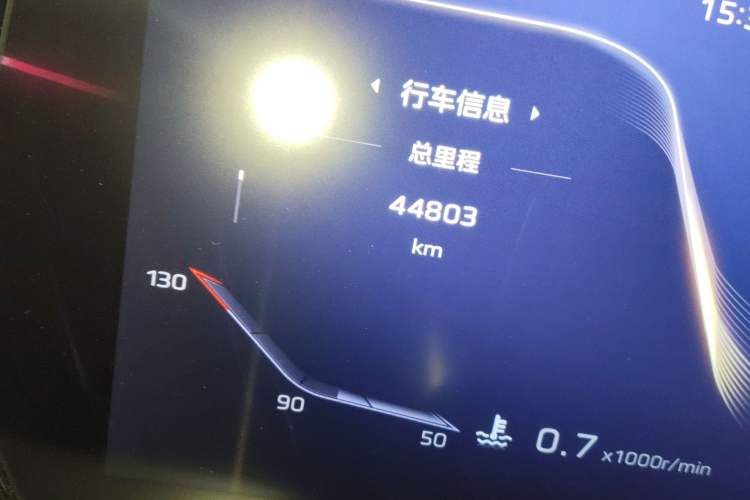 Used Hongqi HS5 2023 2.0T Qixiang Pro Edition Odometer Close Up