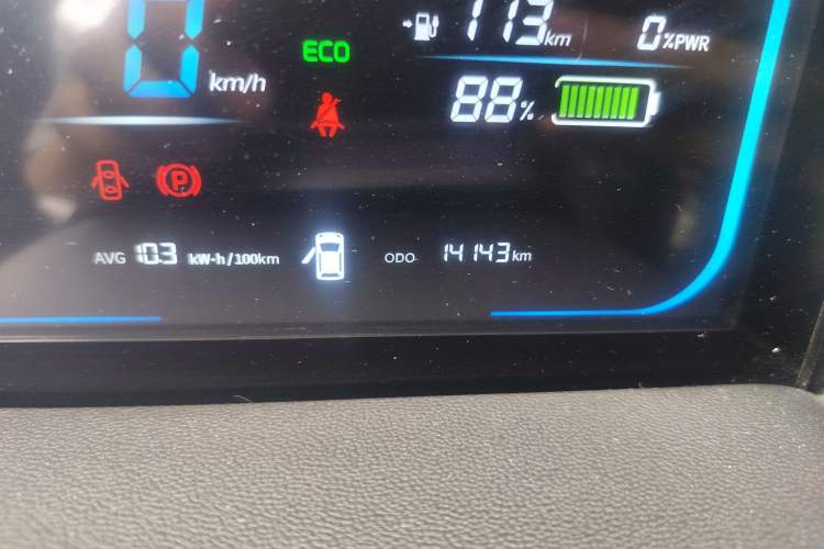 Used CHANGAN NEVO Lumin 2024 130km Qingyue Version Odometer Close Up