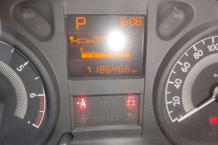 Used Peugeot 301 2014 1.6L Automatic Comfort Edition Odometer Close Up