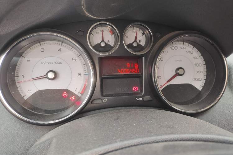 Used Peugeot 408 2013 2.0L Manual Comfort Edition Odometer Close Up