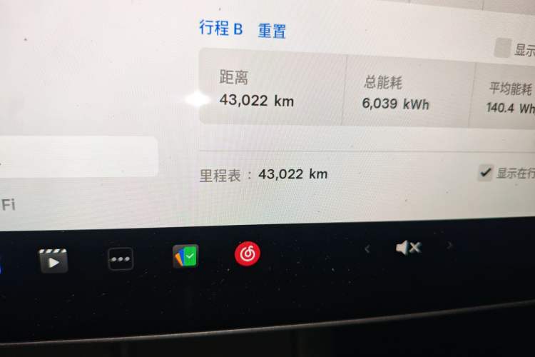 Used Tesla Model 3 2022 Rear-Wheel-Drive Version Odometer Close Up