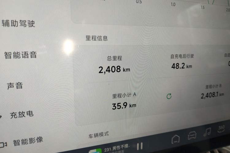 Used XPeng G7 2025 Model—602 Long Range Max Odometer Close Up