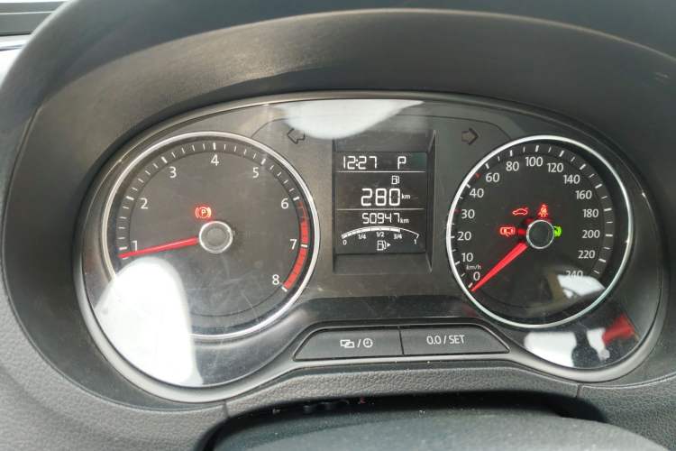 Used Volkswagen Polo 2016 1.6L Automatic Comfort Model Odometer Close Up