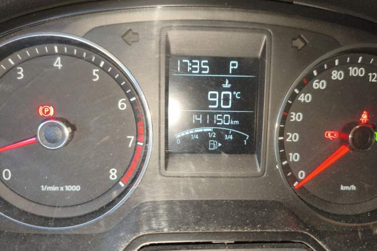 Used Volkswagen Jetta 2013 1.6L Automatic Luxury Model Odometer Close Up