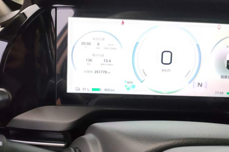 Used AION S Plus 2023 70 Enjoyment Edition Ternary Lithium Odometer Close Up