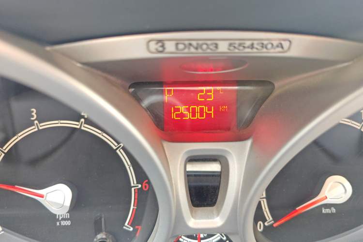 Used Ford Fiesta 2011 Hatchback 1.5L Automatic Sport Model Odometer Close Up