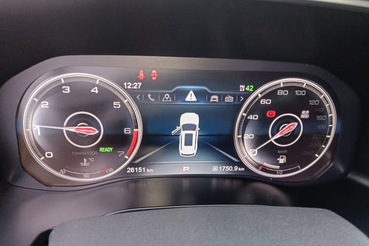 Used Hongqi HS7 2022 2.0T DCT Two-Wheel Drive Smart Connect Flagship Edition Seven Seats Instrument Cluster