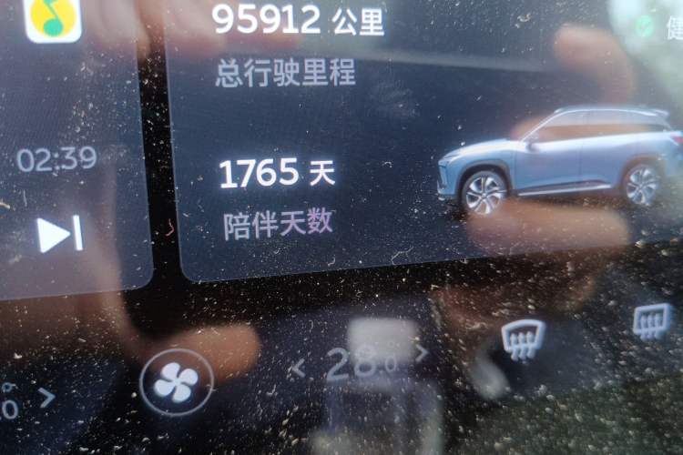 Used Nio ES6 2020 430KM Performance Version Odometer Close Up