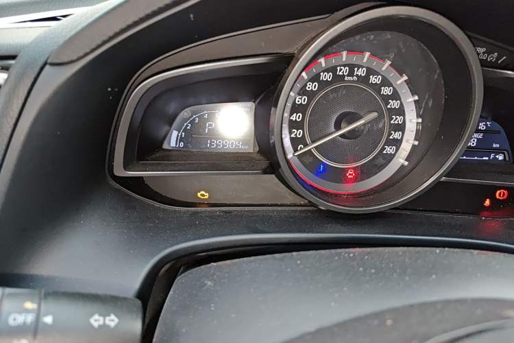 Used Mazda 3 Axela 2014 Sedan 1.5L Automatic Prestige Model Odometer Close Up