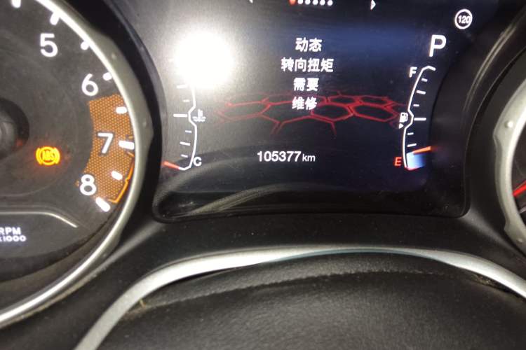 Used Jeep Compass 2017 200T Automatic Family Edition Odometer Close Up