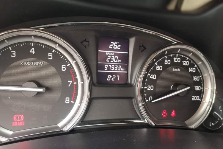 Used Suzuki Alivio 2015 1.6L Manual Comfort Model Odometer Close Up