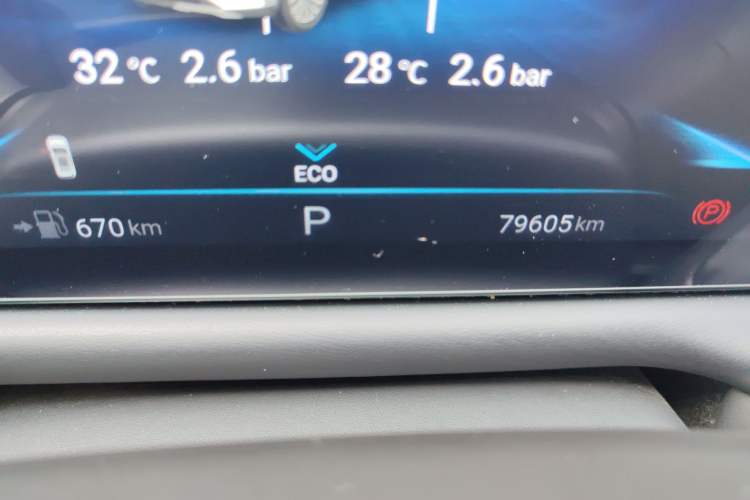 Used EXEED Lingyun 2021 290T Two-Wheel Drive Starry Edition Odometer Close Up