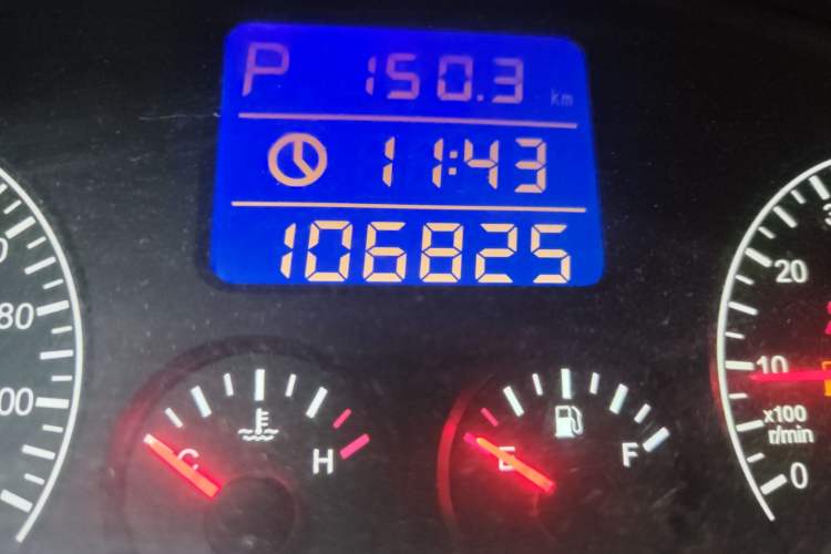 Used Chery Tiggo 2012 Elite Edition 1.6L CVT Comfort DVVT Model Odometer Close Up