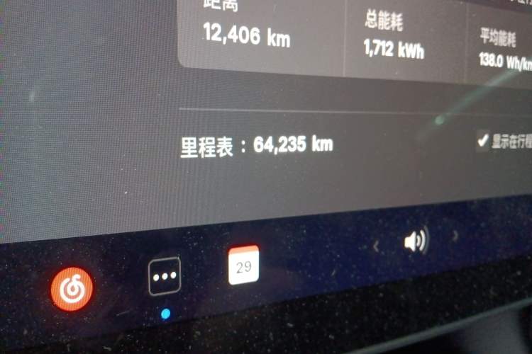 Used Tesla Model 3 2022 Rear-Wheel-Drive Version Odometer Close Up