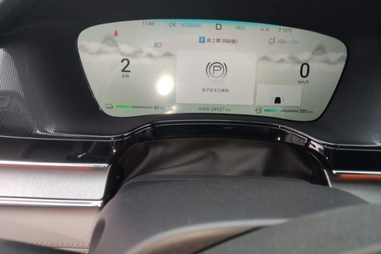 Used BYD Tang New Energy 2024 DM-i Glory Edition 112KM Prestige Model Odometer Close Up